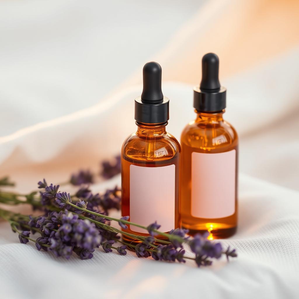 CBD Body & Massage Oils — spa-style flat lay